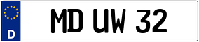 Trailer License Plate